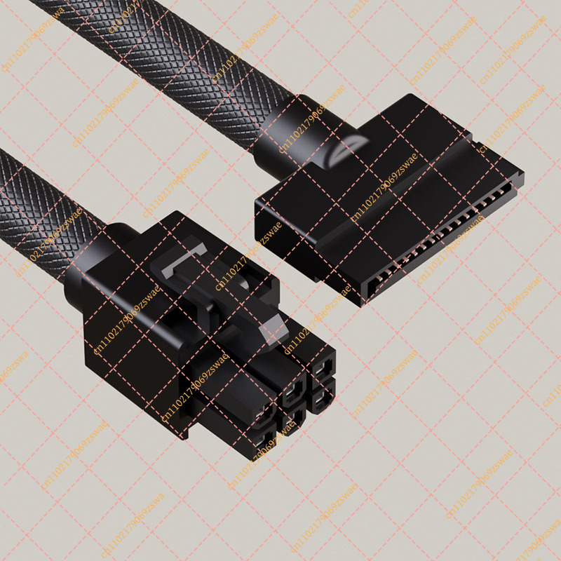 Modular Power Supply - フルモジュラーPSU延長ケーブルキット ストレート6ピン4ピン電源コード PCアクセサリー