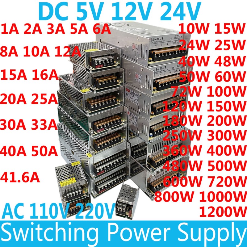 Smps Power Supply - スイッチング電源AC 110v 220vからdc 12ボルト5v 24v 5a