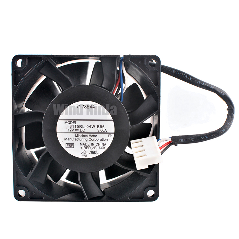 Server Power Supply - （2個入り）80mmデュアルボールベアリング冷却ファン 3115RL-04W-B96 80x80x38mm DC12V 3.00A サーバーシャーシ用電源装置