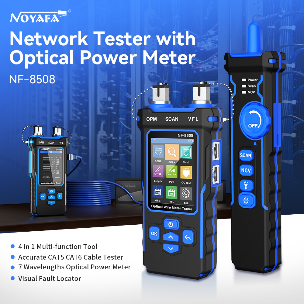 Power Supply Tester - Noyafa-lan NF-8508ケーブル,液晶ディスプレイ,長さ測定,ネットワークケーブルテスター