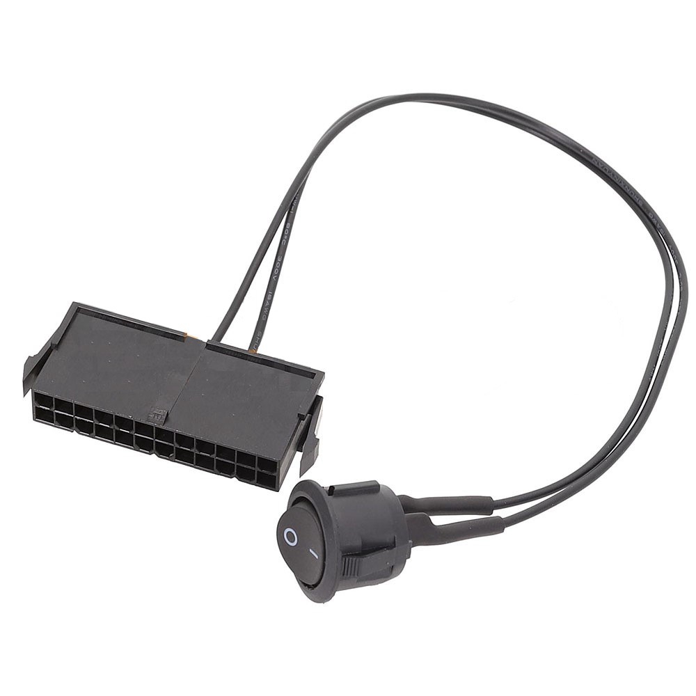 Atx Power Supply - Supernew 24 ピンメス ATX PSU 電源スターターテスター起動ジャンパーオンオフスイッチケーブル