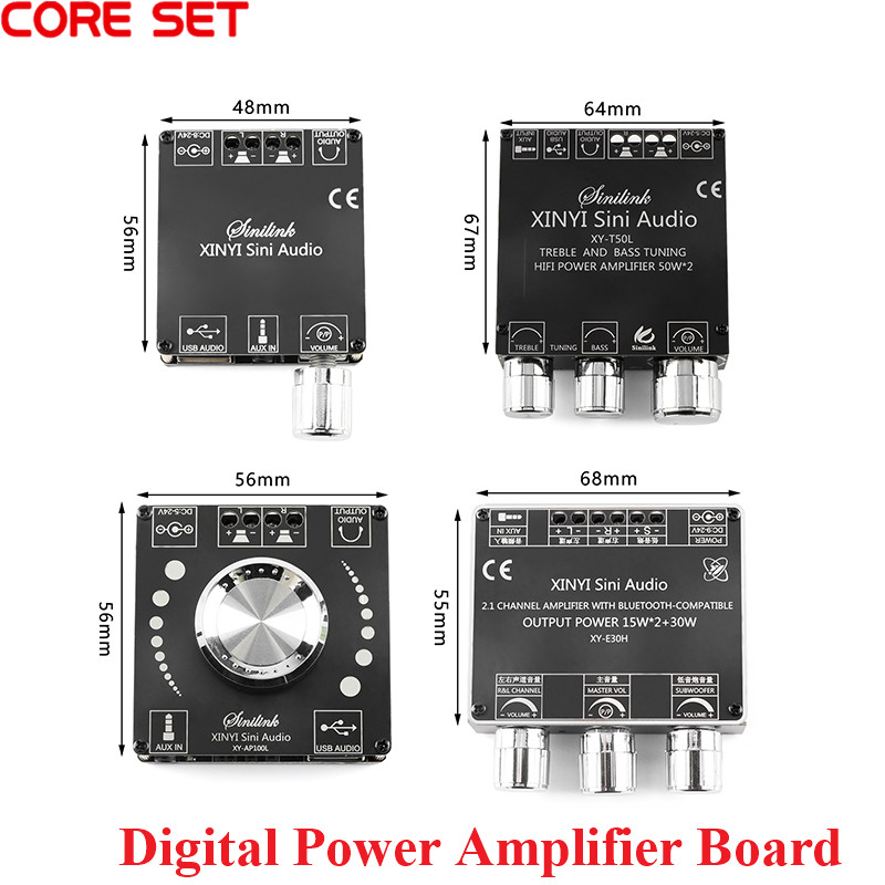 Modular Power Supply - デジタルパワーアンプ,Bluetooth対応,XY-C50Lデュアルチャンネル,2.0 2.1 bt5.0,100w x 2,50w x