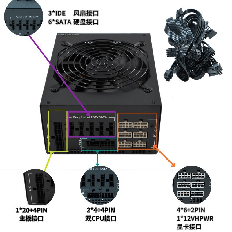 2000W ATXコンピュータ電源 フルモジュール デスクト - Atx Power Supply のレビューと価格