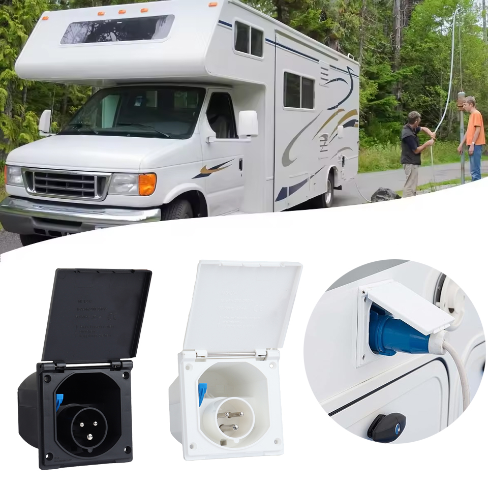 RV 電源プラグソケット 220V-240V 16A 外部フ - Power Supply のレビューと価格