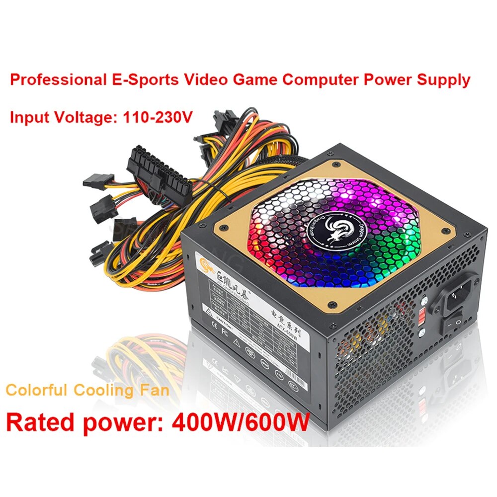 Atx-コンピューター電源,400W, 600W, 110- - Power Supply 750W のレビューと価格