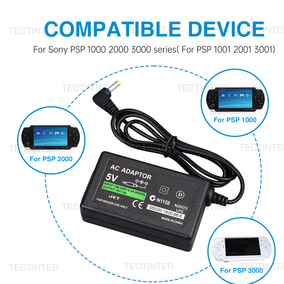 EU USプラグACアダプター壁掛け充電器 PSP充電器電源 - Smps Power Supply のレビューと価格